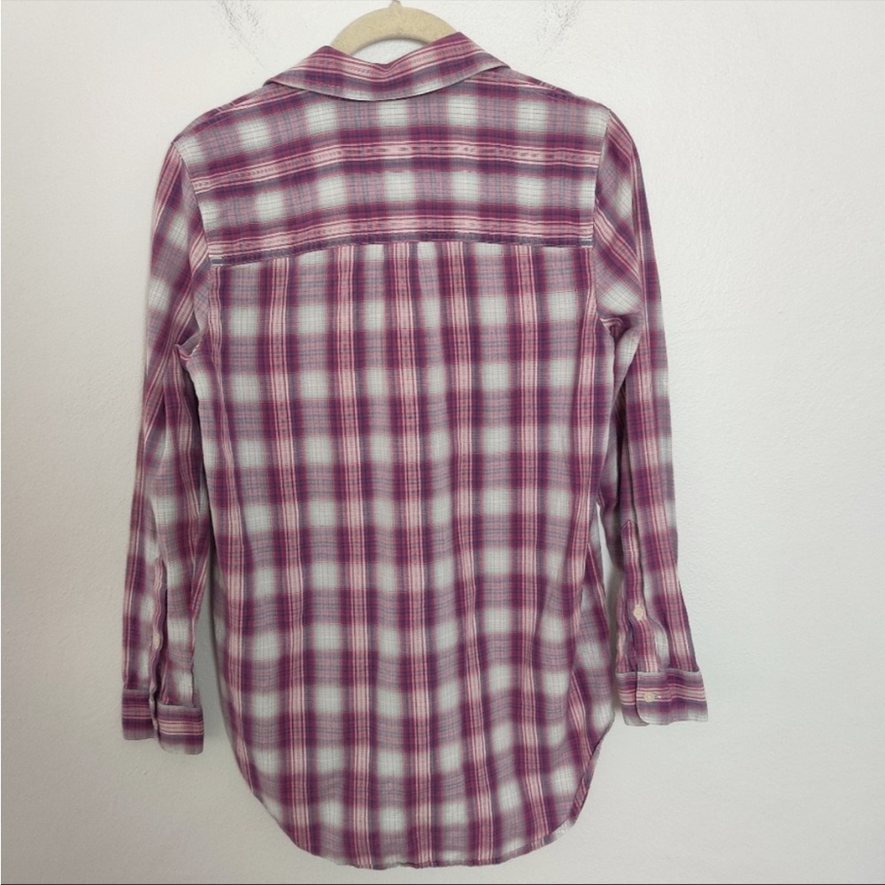 Madewell Ex-Boyfriend Shirt Manhasset Plaid xs - Picture 5 of 5